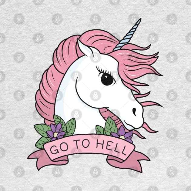 Go to Hell - Unicorn by valentinahramov
